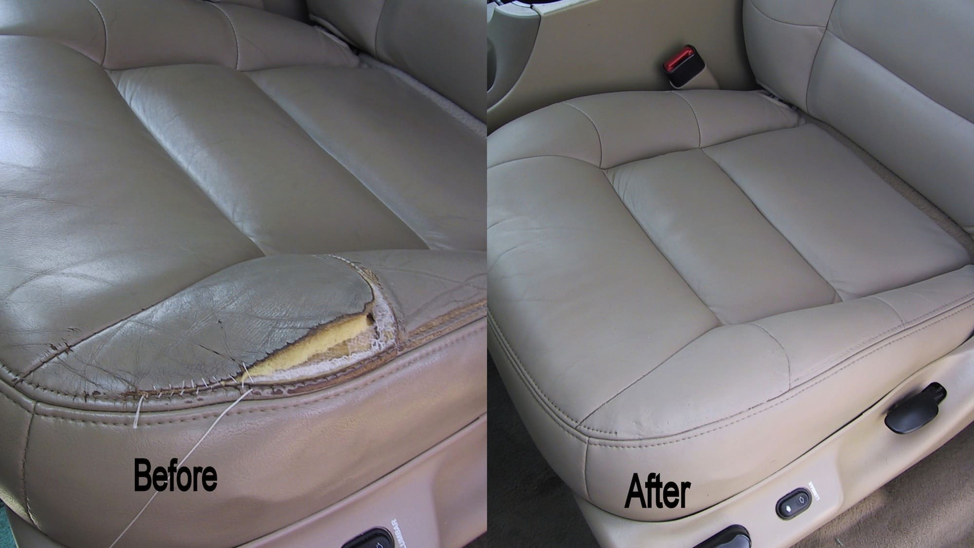 Реставрация и ремонт кожи салона автомобиля